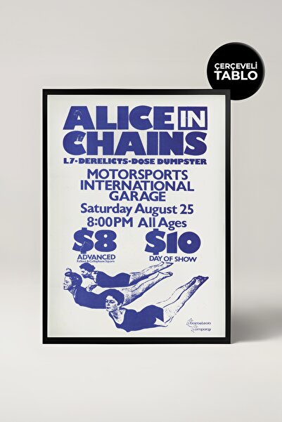 House Gorgeous Алис ин Чейнс концерт-тематично ретро картина в рамка № 3