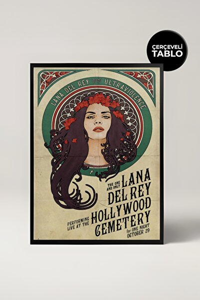 House Gorgeous Εικόνα με ρετρό πλαίσιο με σχέδιο συναυλίας της Lana Del Rey