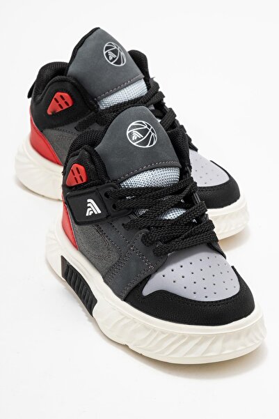 CCWAY AYAKKABI أحذية رياضية للأطفال مضيئة؛ أحمر دخاني بيج