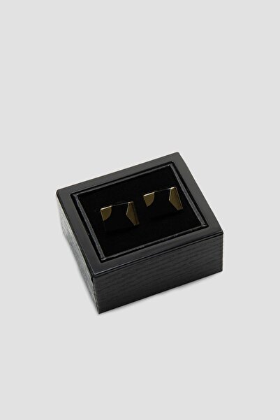Abbate 98514 Gold Siyah Erkek Kol Düğmesi