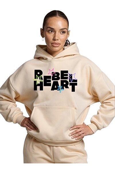 ArtYus Unisex Rebel Heart Colorat Special cu imprimeu Bumbac supradimensionat...