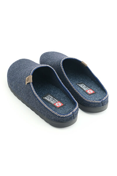 GEZER Erkek Kışlık Keçe Rahat İç Taban PU Alt Taban Ev Bahçe Gondol Terlik