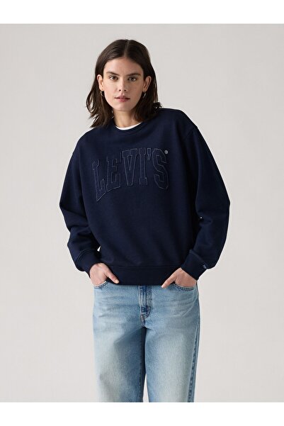 Levi's KADIN LACİVERT BİSİKLET YAKA SWEATSHİRT A7288-0086