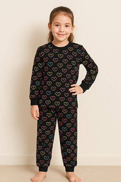 WORRN Комфортен памучен комплект пижама с мотиви за момичета и момчета на въз...