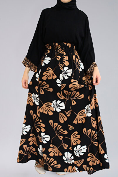 MAKSEN TEKSTİL 8 Pieces Standard Size Viscose Fabric Women's Long Skirt - Prayer Skirt / Suitable for Daily Use