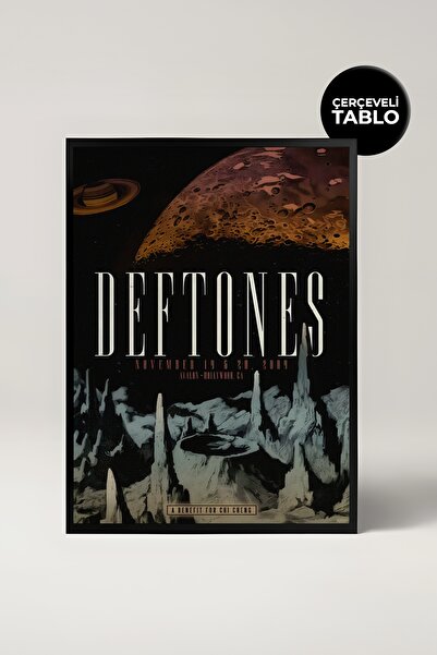 House Gorgeous Pictură cu cadru retro cu design de concert Deftones