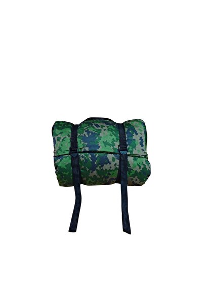 Med Online Military Dark Green Camouflage Sleeping Bag (-25) 220 Gr Fiber/180 Gr Fleece (215×75 cm) Camping & Earthquake