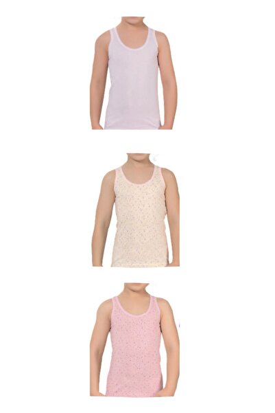 NightLove Öztaş Girls' 3-Piece Wide Strap Tank Top 4051-F