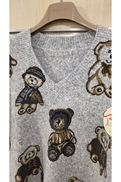 Park Moda Wool Sweater Teddy Bear Pattern