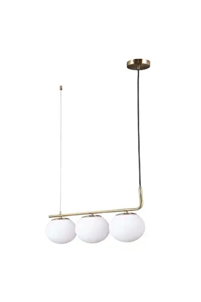 LED CONCEPT Lustra LED cu abajururi, aurie, liniara, 51x13x100cm, 3xE27