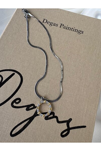 H&S AKSESUAR Italian Crushed Chain Steel Xoxo Necklace