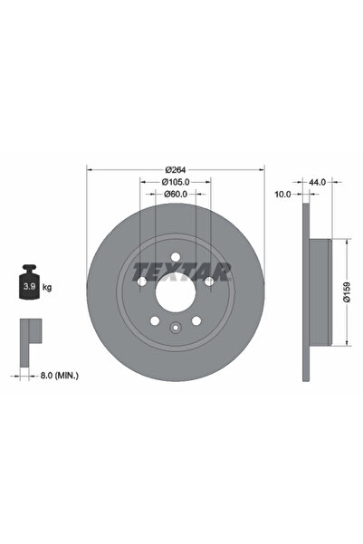 Krieger Disc Frana Buick (Sgm) Velite 5/Verano Limuzina Chevrolet Cruze