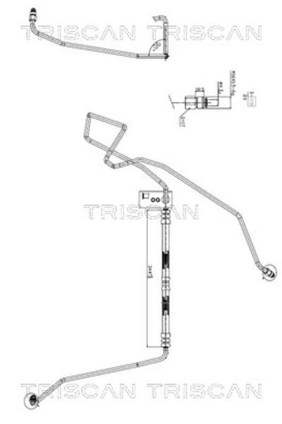 TRISCAN Furtun Hidraulic Sistem De Directie De La Pompa Hidraulica La Caseta ...