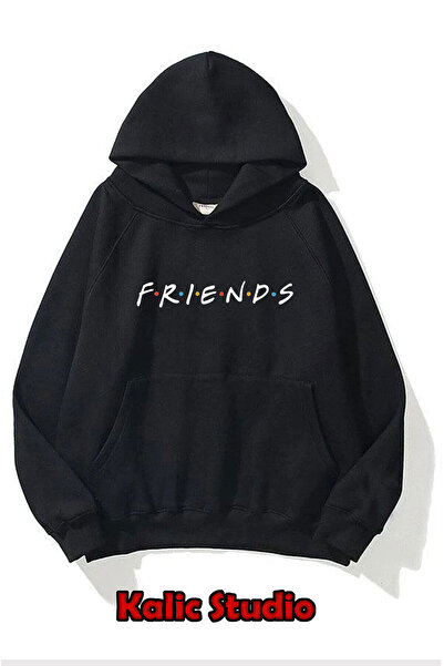 Kalic Studio Hanorac oversize unisex Friends negru