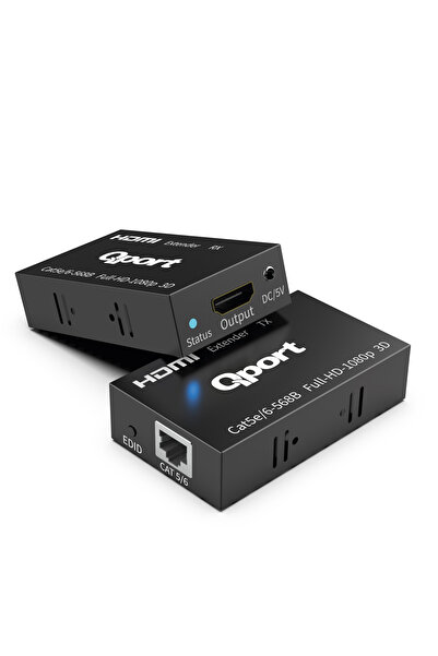 Qport Q-HEX3 موسع HDMI CAT6 60M 2 عبوة