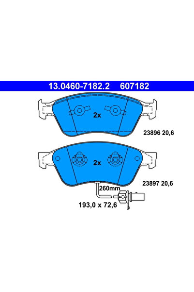 Ate Set Placute Frana Frana Disc Audi A6 C6/A8 D3 Vw Phaeton