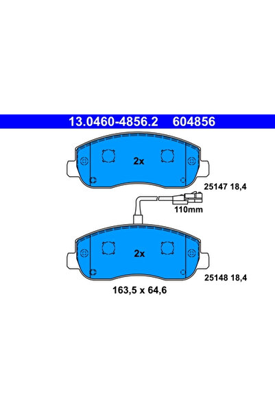 Ate Комплект спирачни накладки за дискови спирачки Nissan NV400 Bus/NV400 Bod...