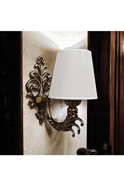DEDE Grape Kol Zamak Metal Sconce with Antique Finish, Cream Color, with Hat