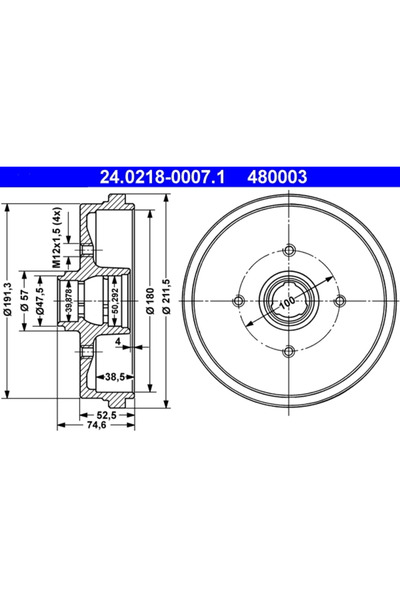 Ate Tambur Frana Audi 50/80 B1 Limuzina/80 B2 Limuzina Vw Derby/Golf 1/Jetta 1
