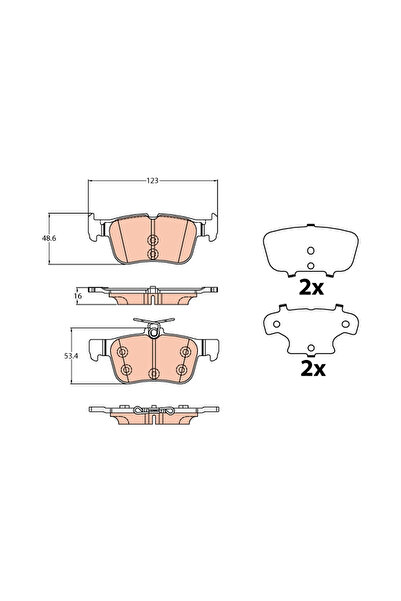 TRW Set Placute Frana Frana Disc Ford (Changan) Edge/Mondeo/Taurus