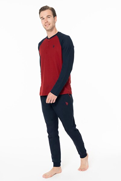 U.S. Polo Assn. Ανδρικά χειμερινά ρούχα για το σπίτι Πιτζάμες Σετ κάτω και επ...