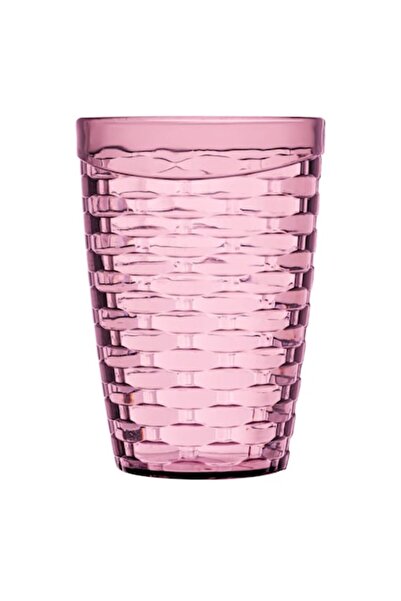 SHOPIENS Plastic Cup, Embossed Design, Fuchsia, 430 ml, MYONNA