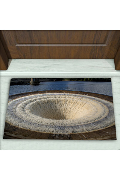 Colorix Carpet Üç Boyut Desenli Dekoratif Kapı Önü Paspası No: 2409