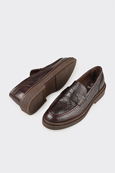 Elle Shoes Kahve Deri Erkek Günlük Ayakkabı