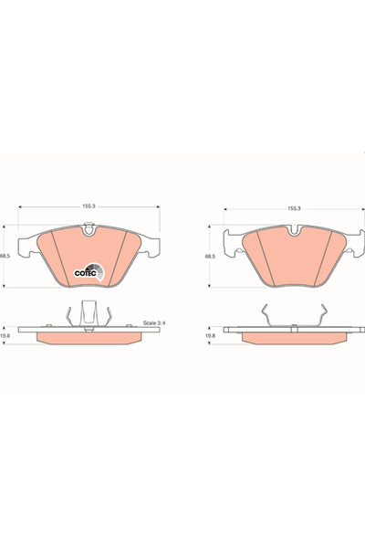 TRW Set Placute Frana Frana Disc Bmw 1 Cupe/3/5