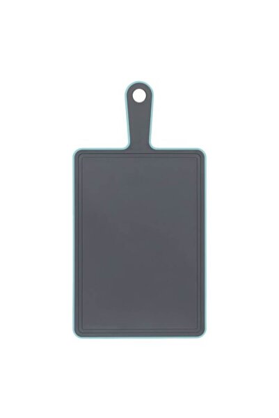 SHOPIENS Plastic Cutting Board with Handle, Grey-Green, 27x19 cm, Dishwasher Safe