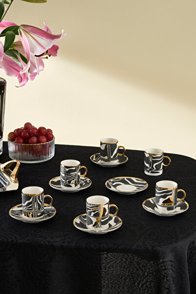 Karaca Tales Coffee Cup for 6 People Gold