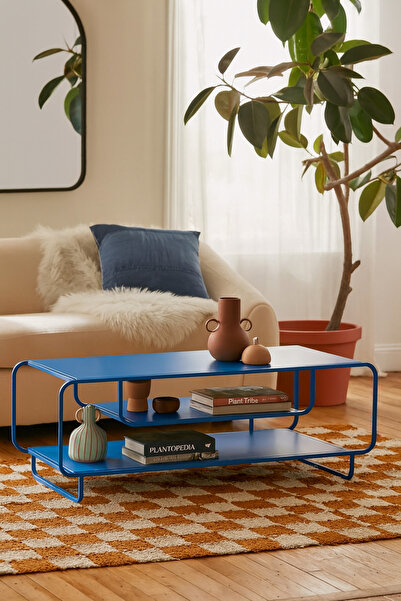 Maye Haus ALANA T Orta Sehpa, Modern Sehpa, Metal Sehpa, 3 Katlı Sehpa, İskandinav Sehpa