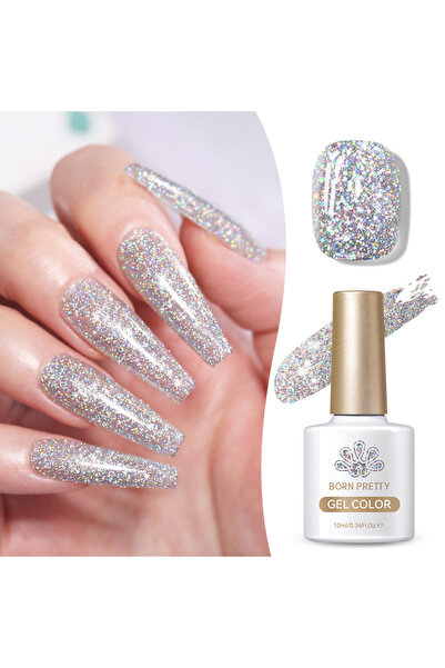Born Pretty Laser Glitter Gel Polish/Lazer Simli Kalıcı Oje-10ml