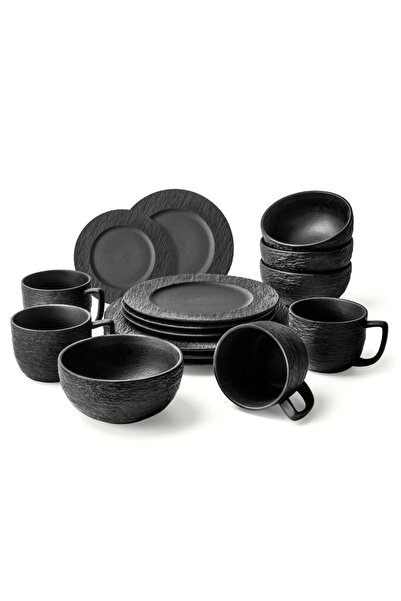 MIAMIO Serviciu de cină pentru 4 persoane, set complet de 16 piese, colecția ...