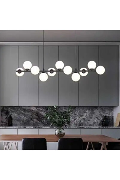 LED CONCEPT Lustra LED cu abajururi, neagra, liniara, 110x24x100cm, 11xG9
