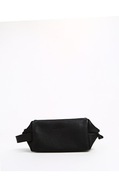 Fabrika Siyah Erkek 20x11x11 cm Deri Traş Çantası FRK 002