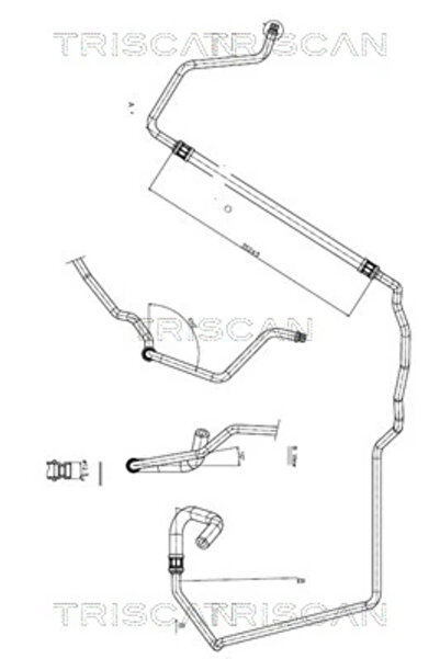 TRISCAN Furtun Hidraulic Sistem De Directie De La Pompa Hidraulica La Caseta ...