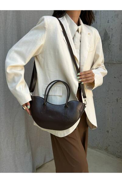 SHIKIRTI Gondol Model Shiny Leather Women's Hand and Shoulder Bag with Long S...