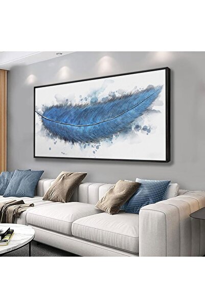 Al Raied لوحة فنية جدارية بإطار أسود كبير جدًا من yiijeah - لوحة فنية جدارية حديثة لغرفة المعيشة - ديكور جداري بسيط -