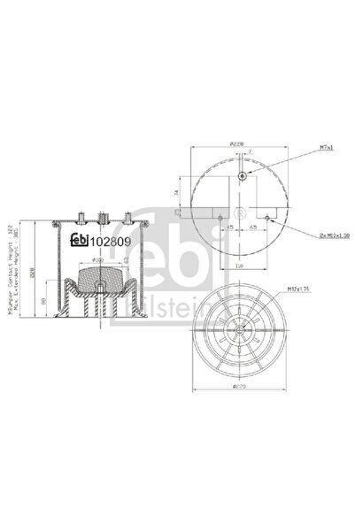 FEBI BILSTEIN Въздушни маншони за заден десен мост Iveco Daily 4 Body/Daily 4...