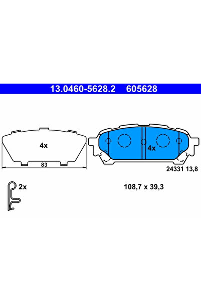 Ate Set Placute Frana Frana Disc Subaru Forester/Impreza