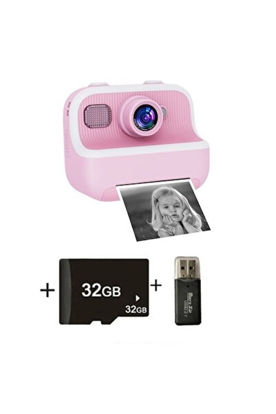 OEM Instant Camera for Kids 48MP, Thermal Printing, Selfie, Games, 32GB Card, Pink