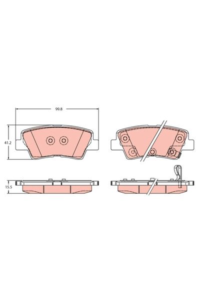 TRW Set Placute Frana Frana Disc Hyundai Sonata 7 Kia Optima/Rio 4