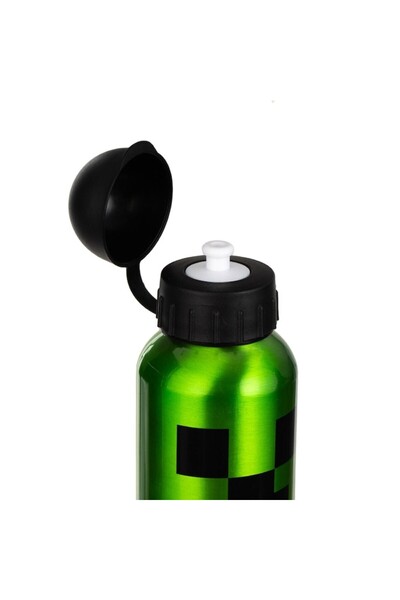 OEM Minecraft Kids Water Bottle, Aluminum, Green, Capacity 0.4L