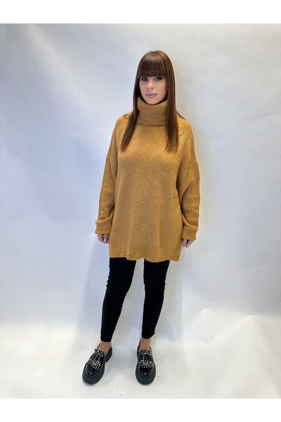 IFASTFASHION Pulover damă oversize cu guler amplu – moale și călduros