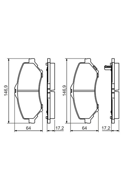 Bosch Set Placute Frana Frana Disc Chrysler Grand Voyager 5 Dodge Grand Carav...