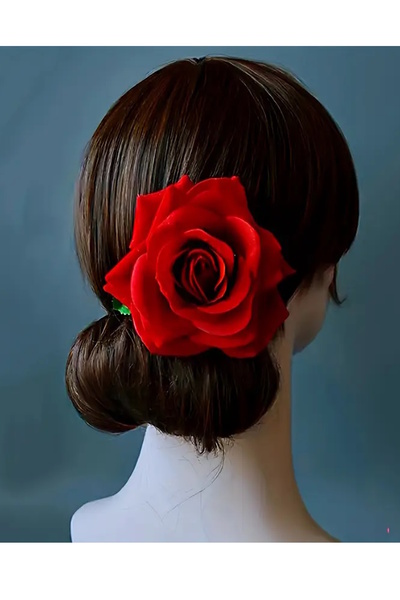 CAŞ DEKORASYON Red Color Rose Rubber Buckle