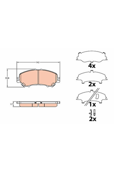 TRW Set Placute Frana Frana Disc Nissan 10-Trail 3/10-Trail Van/Qashqai 2 Ren...