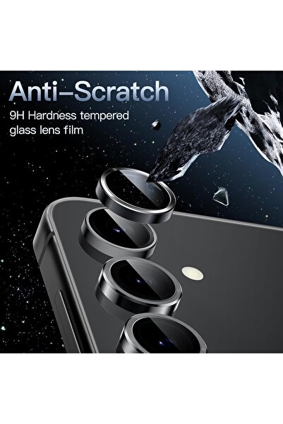 Fibaks Galaxy S25 FE Aparatlı Kamera Koruma Renkli Lens Koruyucu Temperli Cam Koruma