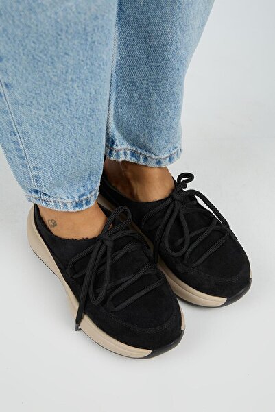 Manijero Papuci Sabo negri din piele naturală pentru femei Koralia